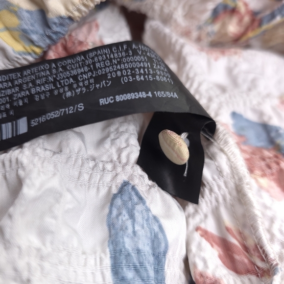 New Zara Floral Dress in Pastel Grey and Pink Sz S - Picture 11 of 14